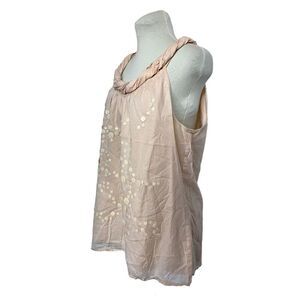 Ann Taylor Loft Twisted Neckline Pink/Peach Sequin Top Size L
